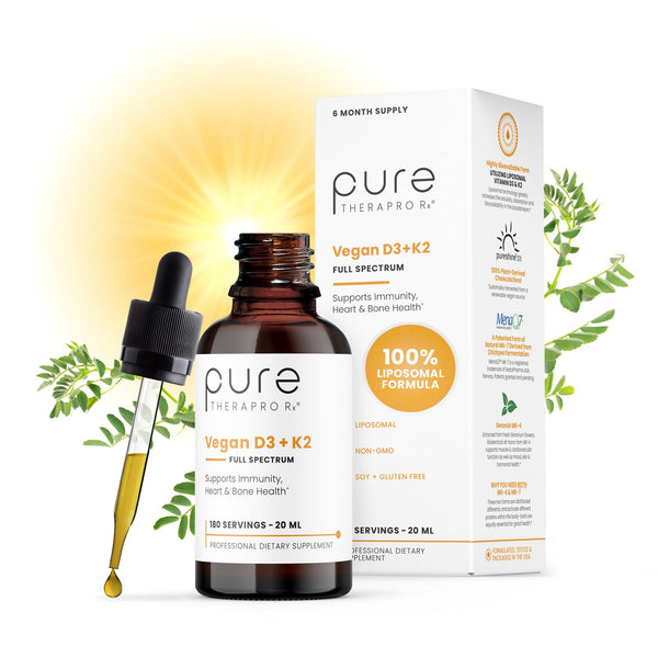 Vegan Liposomal Vitamin D3 + K2 Drops (180 Servings)