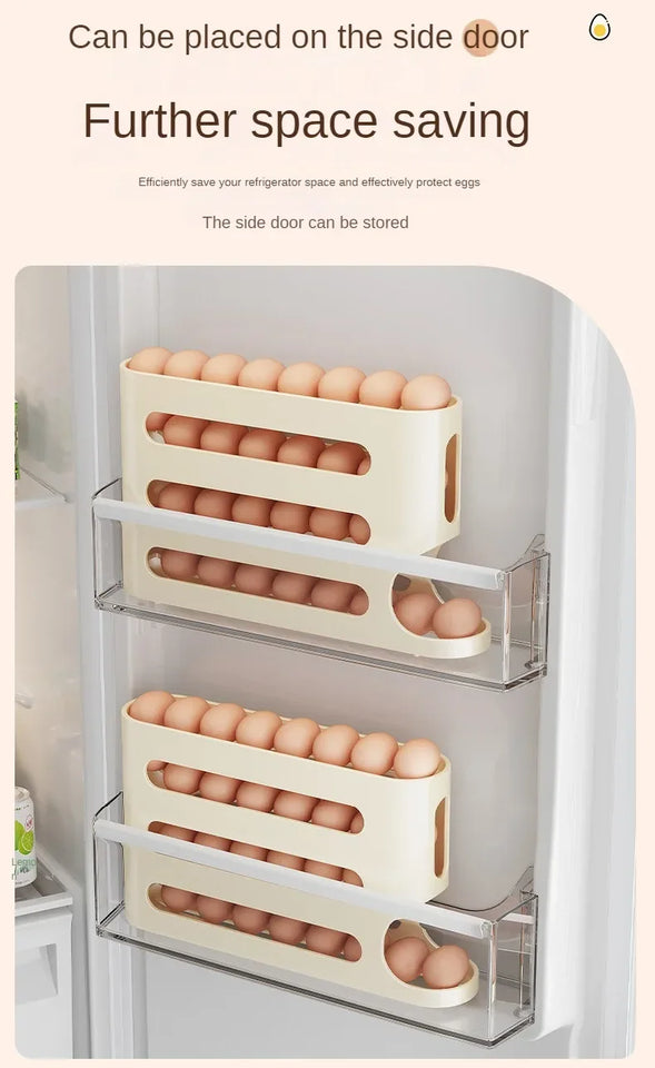 Auto-Roll Egg Storage Organizer