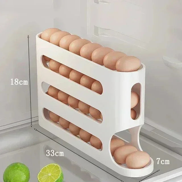 Auto-Roll Egg Storage Organizer