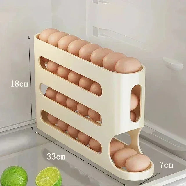 Auto-Roll Egg Storage Organizer