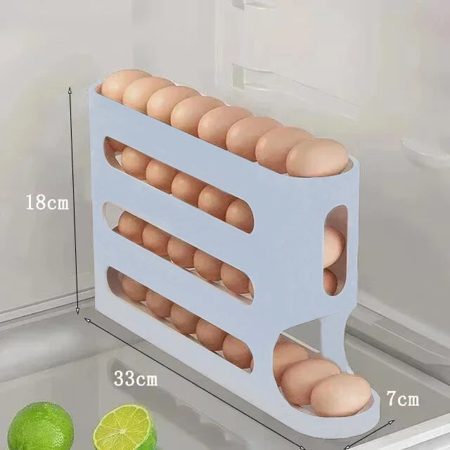 Auto-Roll Egg Storage Organizer