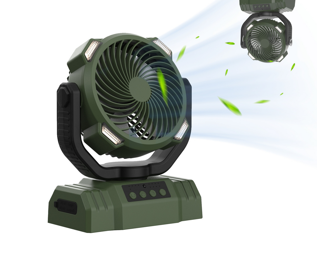 Outdoor Household Power Bank LED Light Camping Fan